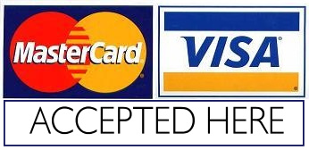 VISA and Mastercard Accepted Here
